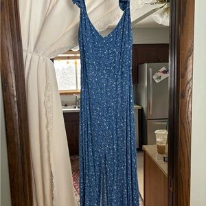 Reformation Blue Floral Dress